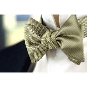 Men's Self-tied Bow Tie 100%Silk Navy Ornament‎ BC